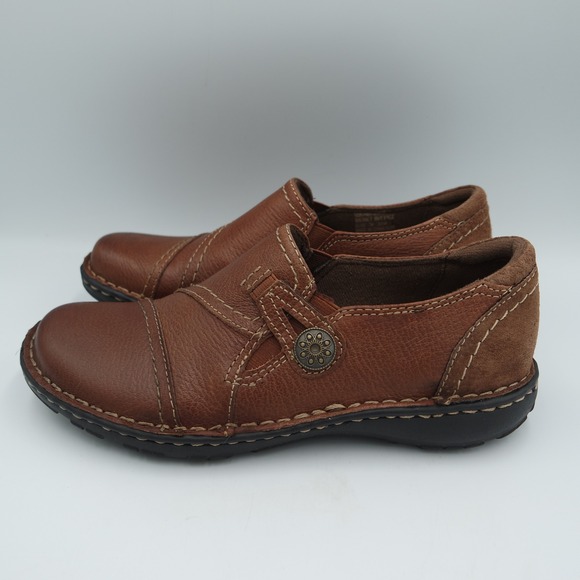 Earth Origins Shoes - Earth Origins Elsie Womens Brown Leather Suede Slip On Loafers Shoes 7M